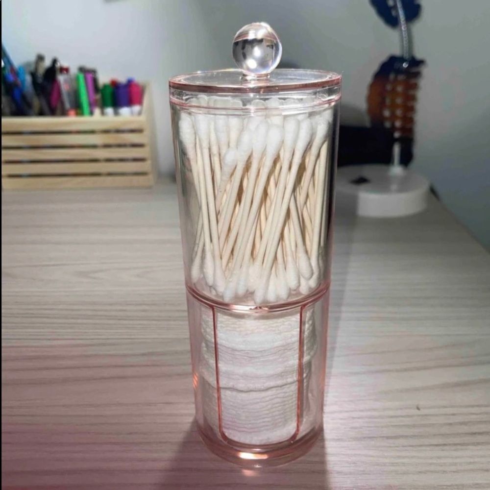Stackable Clear Pink Acrylic Canister - Picture 6 of 6